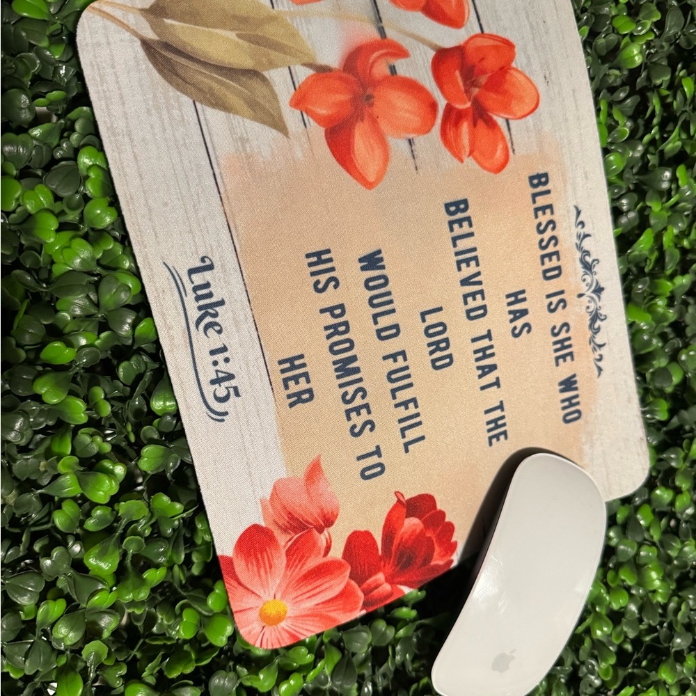 Floral Inspirational Mouse Pad